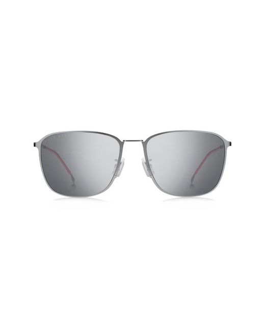 Boss 59mm Polarized Aviator Sunglasses in Matte Ruth Multilay at