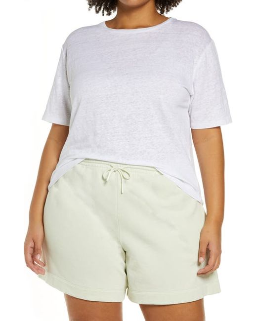Vince Relaxed Linen Crewneck T-Shirt in at