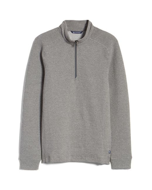 Cutter and Buck Coastal Ribbed Half Zip Pullover in at