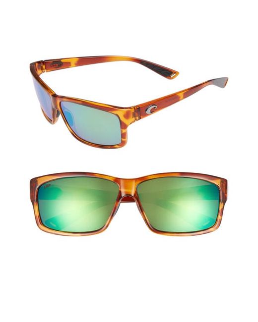Costa Del Mar Cut 60mm Polarized Sunglasses in Honey Tortoise Mirror at