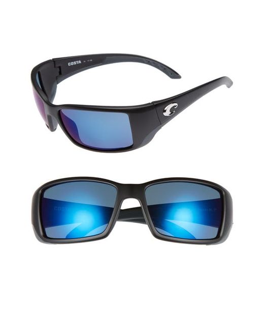 Costa Del Mar Blackfin 60mm Polarized Sunglasses in Matte Black Mirror at