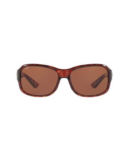Costa Del Mar Pillow 58mm Polarized Sunglasses in Tortoise/Copper at