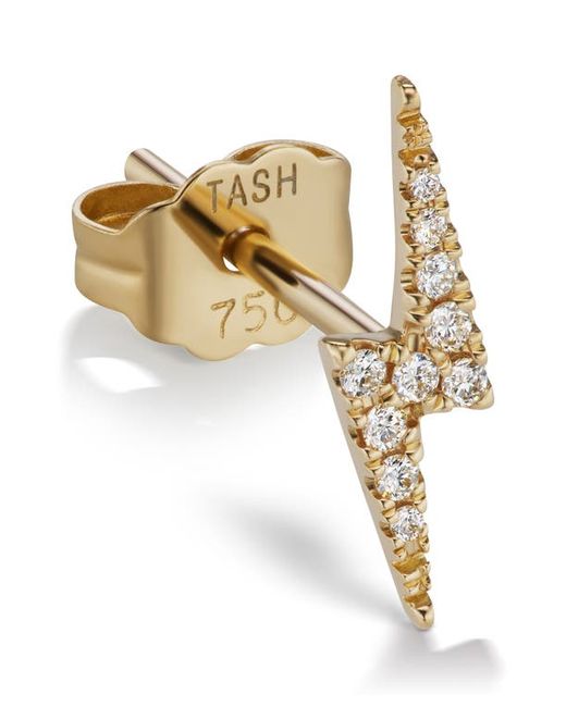 Maria Tash Diamond Lightning Bolt Stud Earring in Gold/Diamond at