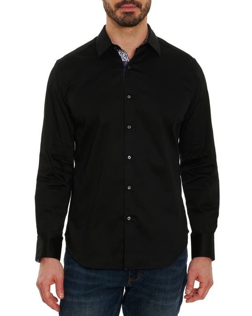 Robert Graham Righteous Solid Stretch Button-Up Shirt in at