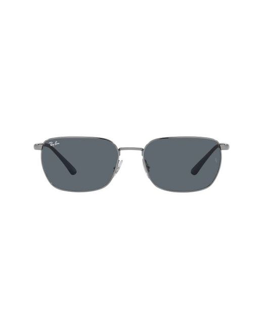 Ray-Ban 58mm Rectangular Sunglasses in Gunmetal at