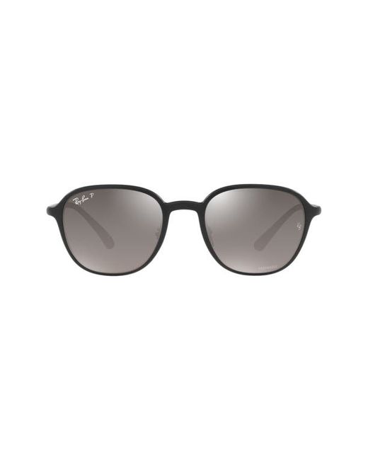 Ray-Ban 59mm Polarized Sunglasses in Black/Grey Mirrored Grey at