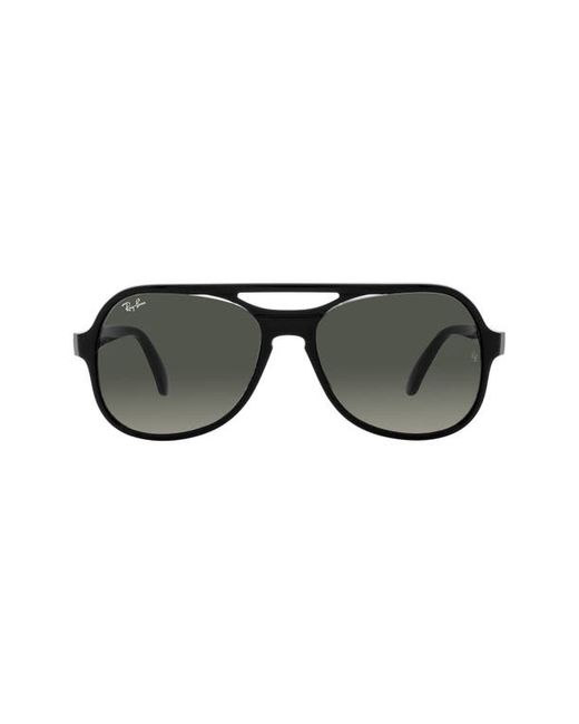 Ray-Ban 58mm Aviator Sunglasses in Black/Grey Gradient at