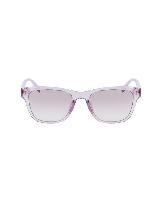 Converse Malden 52mm Rectangular Sunglasses in Crystal Infinte Lilac/Gold at