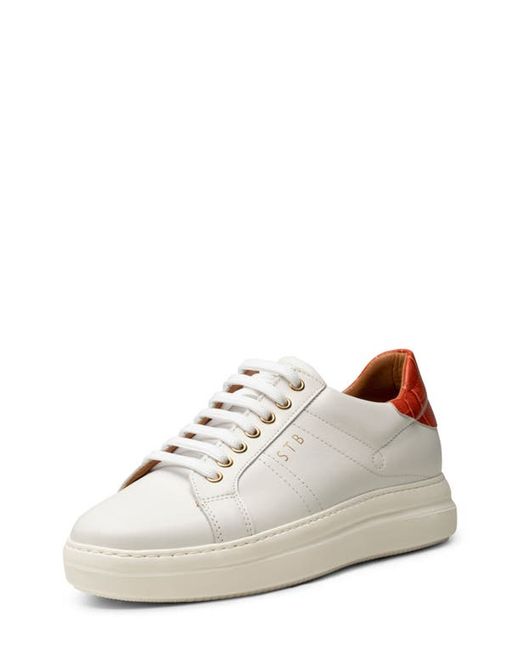 Shoe the Bear Valda Lace-Up Leather Sneaker in White at