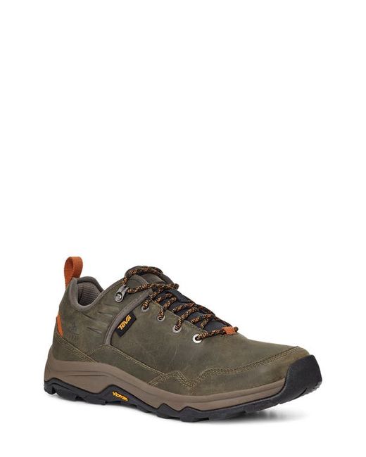 Teva Riva RP Waterproof Hiking Sneaker in Dark Olive/Orange at