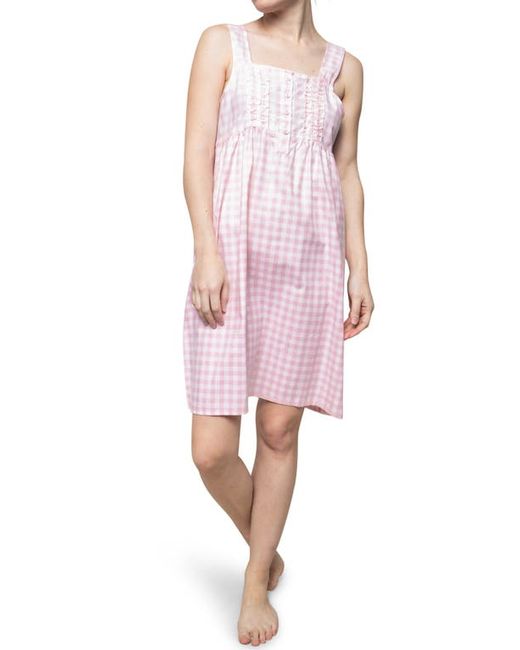 Petite Plume Gingham Cotton Nightgown in at