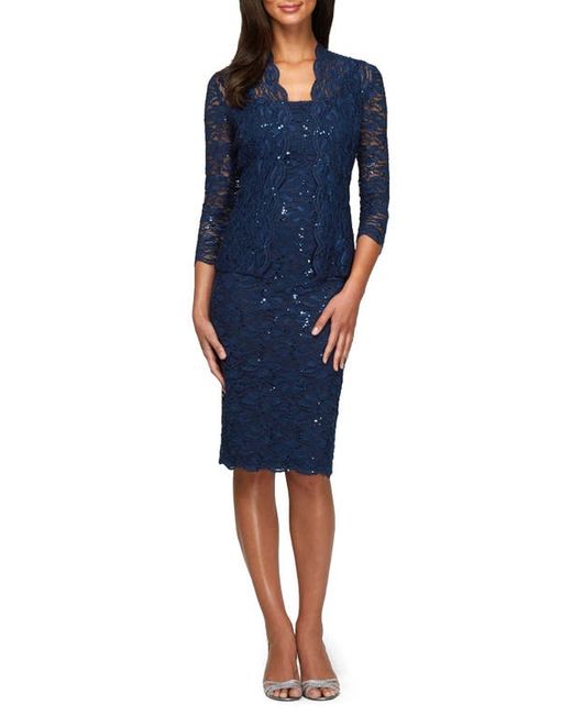 Alex Evenings Lace Cocktail Dress with Jacket in at