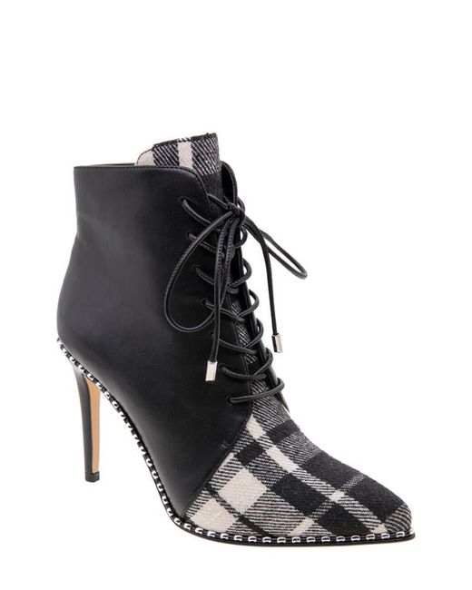 Bcbgmaxazria Haxah Ankle Bootie in Black/Ivory Plaid at