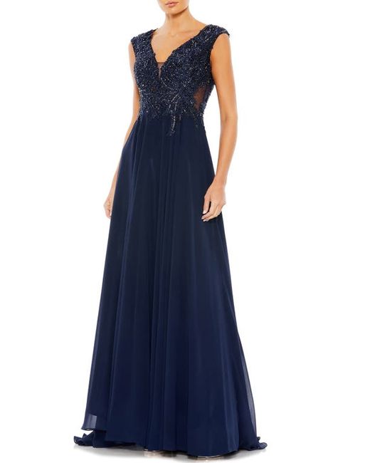 Mac Duggal Sequin Empire Waist Pleated Gown in at