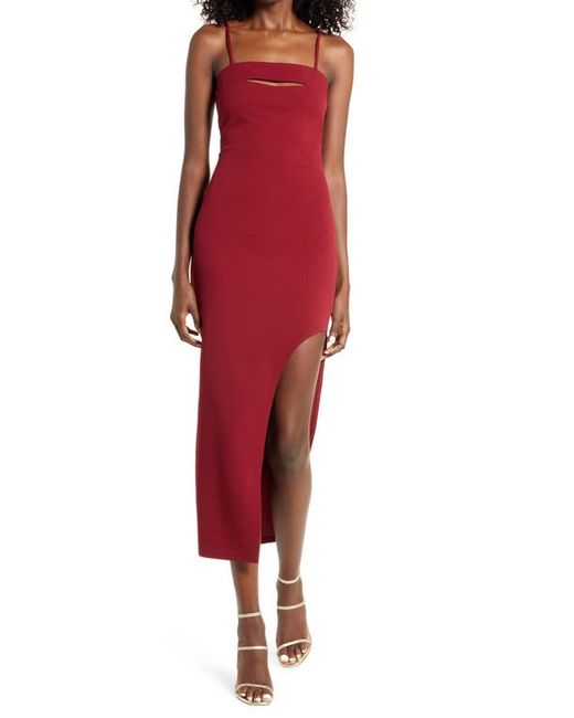 Lulus Stunned and Speechless Cutout Cocktail Midi Dress in at