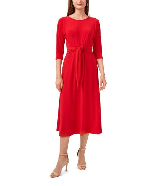 Chaus Tie Front Fit Flare Midi Dress in at