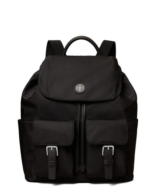 Tory Burch Flap Nylon Backpack in at