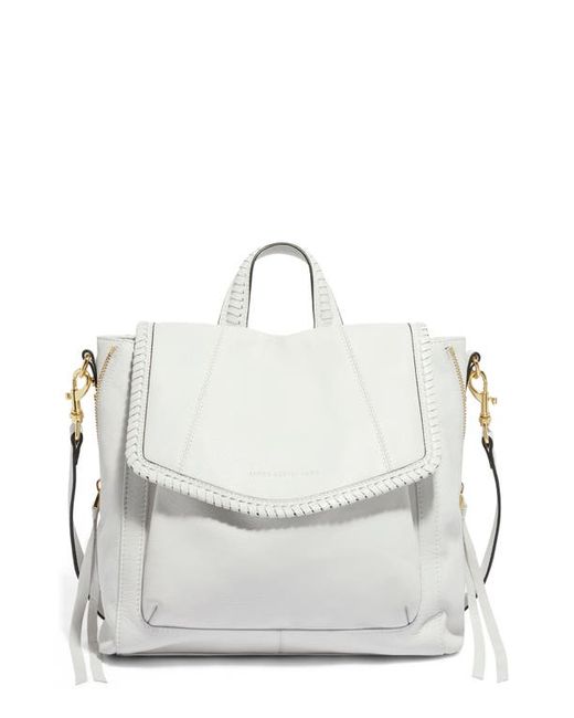 Aimee Kestenberg All for Love Convertible Leather Backpack in Cloud W/Shiny Gold at