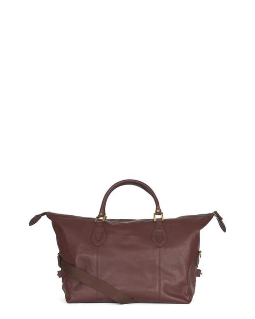 Barbour Medium Travel Explorer Leather Bag in at