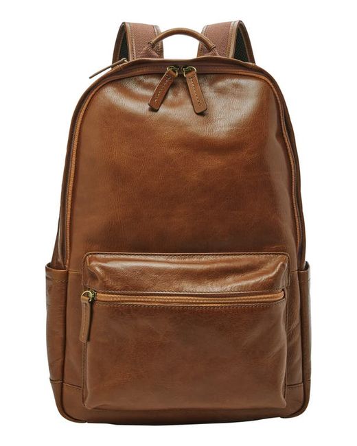 Fossil Buckner Leather Backpack in at