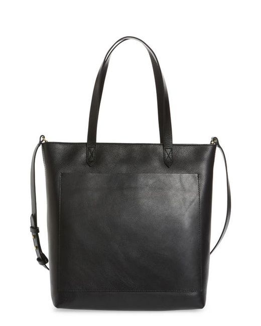 Madewell The Zip-Top Medium Transport Leather Tote in at