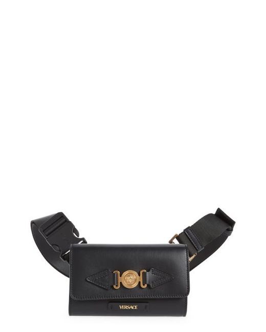 Versace First Line Biggie Medusa Coin Leather Belt Bag in Gold at