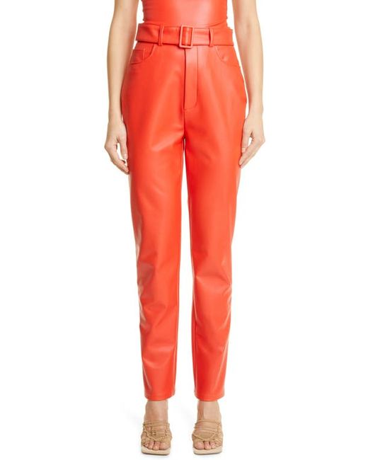 Lapointe Faux Leather High Waist Belted Pants in at
