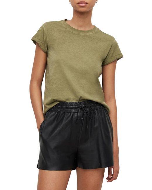 AllSaints Anna Cuff Sleeve Cotton T-Shirt in at
