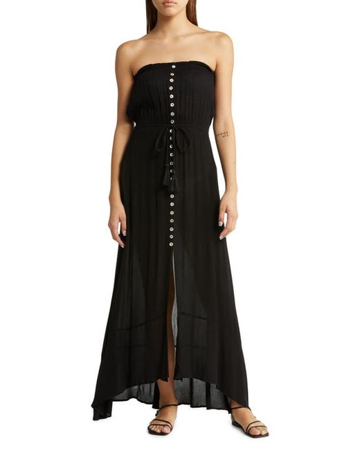 Elan Strapless Maxi Cover-Up Dress in at