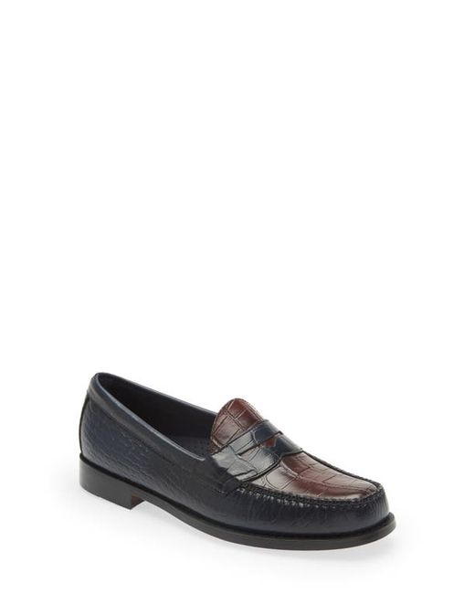 G.h. Bass Originals Logan Colorblock Croc Embossed Weejuns Loafer in at