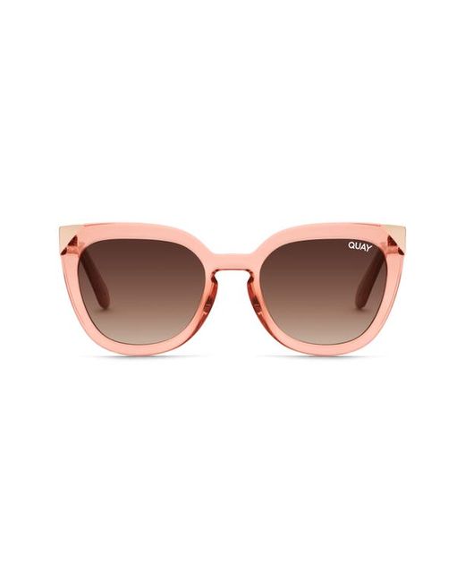 Quay Australia Noosa Metal 55mm Gradient Cat Eye Sunglasses in Brown at
