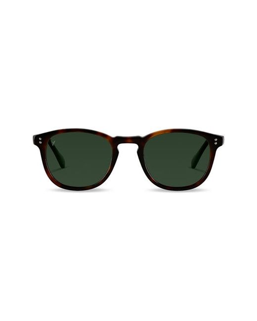 Vincero District 45mm Polarized Round Sunglasses in Tortoise at