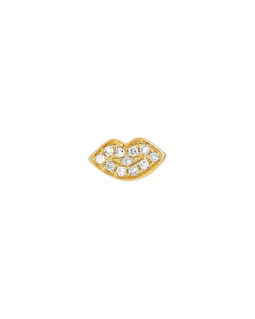 EF Collection Mini Diamond Smooch Single Stud Earring in at