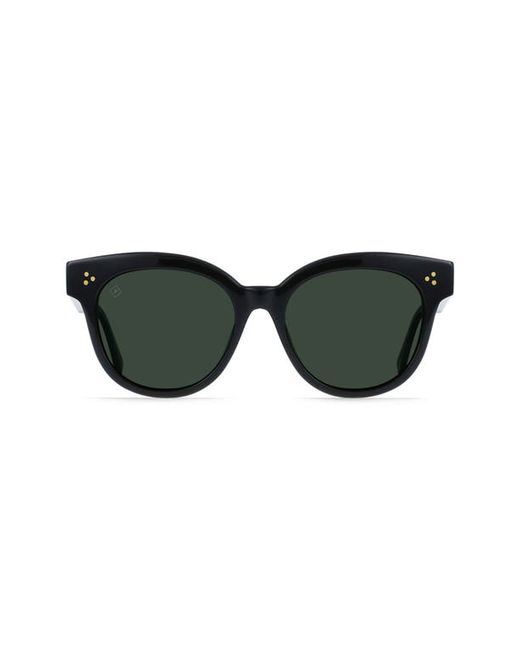 Raen Nikol 52mm Polarized Round Sunglasses in Crystal Black Polar at