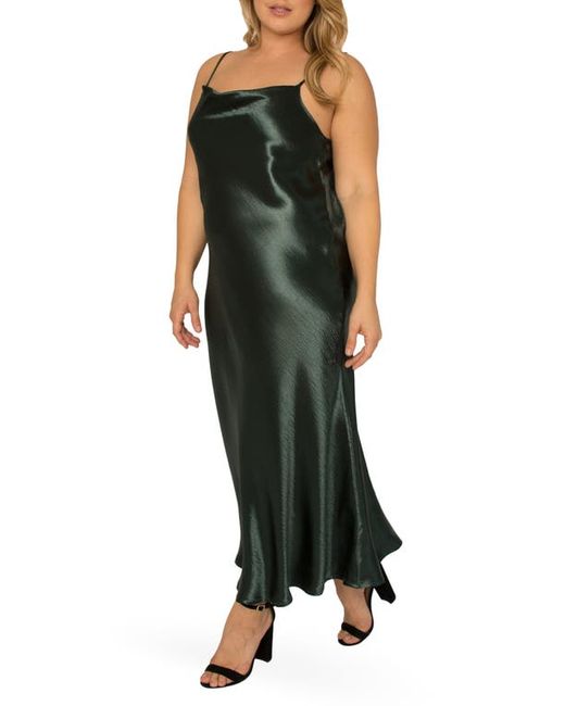 Standards & Practices Cowl Neck Satin Slipdress in at
