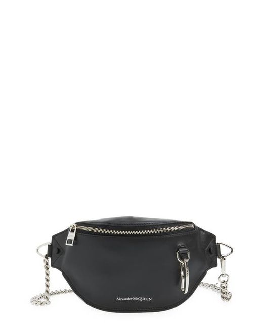 Alexander McQueen Chain Strap Leather Belt Bag in at