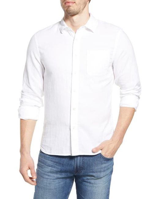 Kato The Ripper Organic Cotton Gauze Button-Up Shirt in at