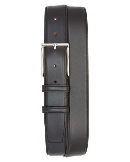Santoni Vitello 3 Leather Belt in at