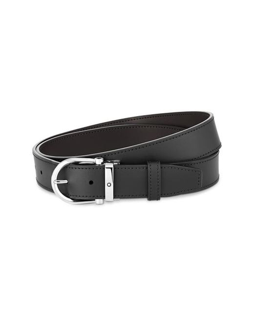 Montblanc Reversible Horseshoe Buckle Leather Belt in at