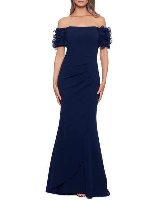 Xscape Strapless Sheath Gown in at