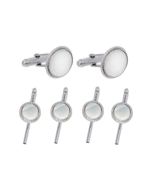 David Donahue Mother-of-Pearl Cuff Link Stud Set in at