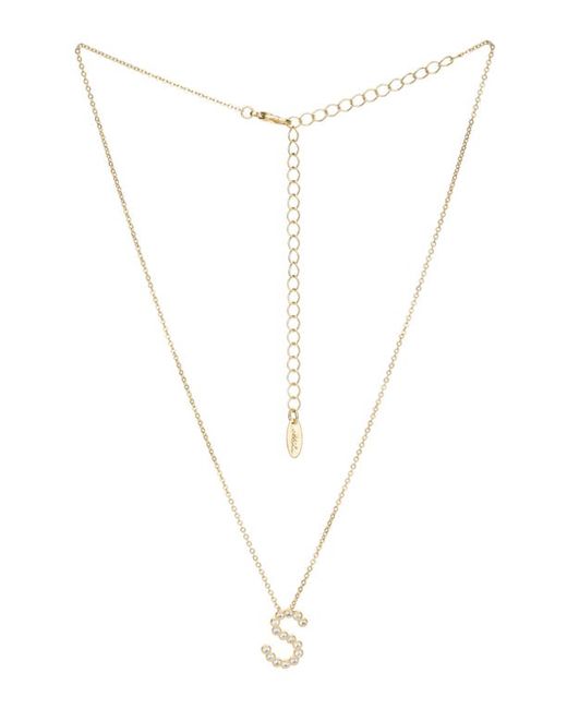 Ettika Crystal Initial Pendant Necklace in S at
