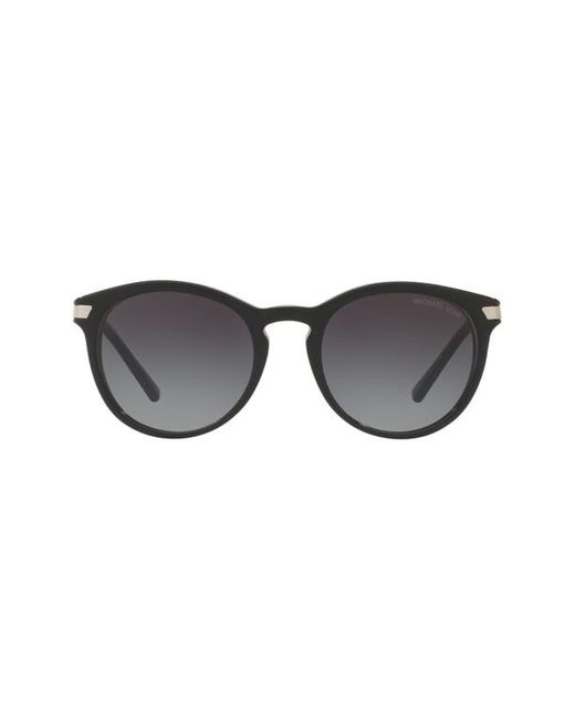 Michael Kors 53mm Gradient Round Sunglasses in Black/Black at