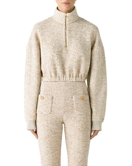 St. John Collection Stretch Bouclé Slub Knit Pullover in at