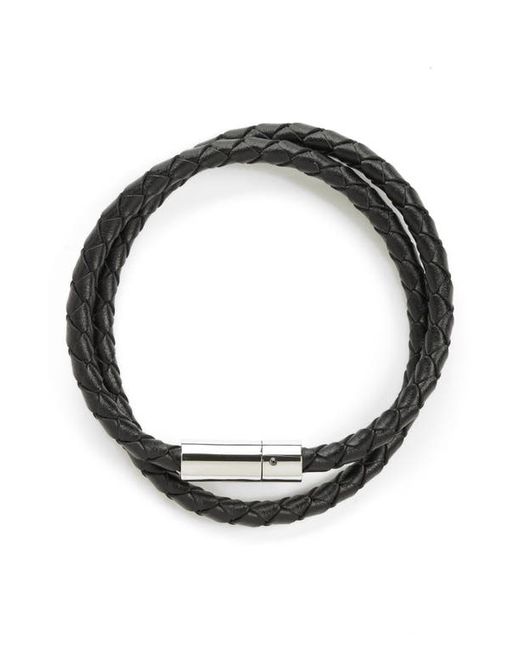 Nordstrom Braided Leather Wrap Bracelet in at