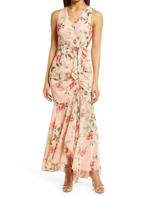 Eliza J Floral Gathered Dress in at