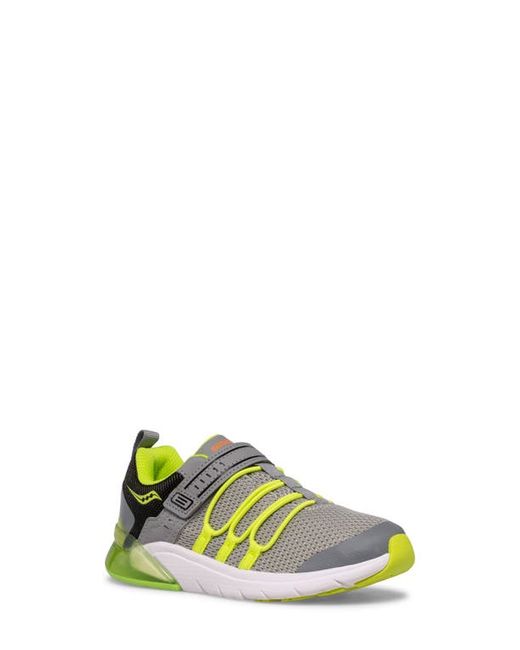 Saucony Flash Glow 2.0 A/C Light-Up Sneaker in Grey/Lime at