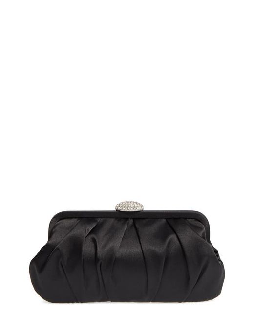 Nina Concord Pleated Satin Frame Clutch in at