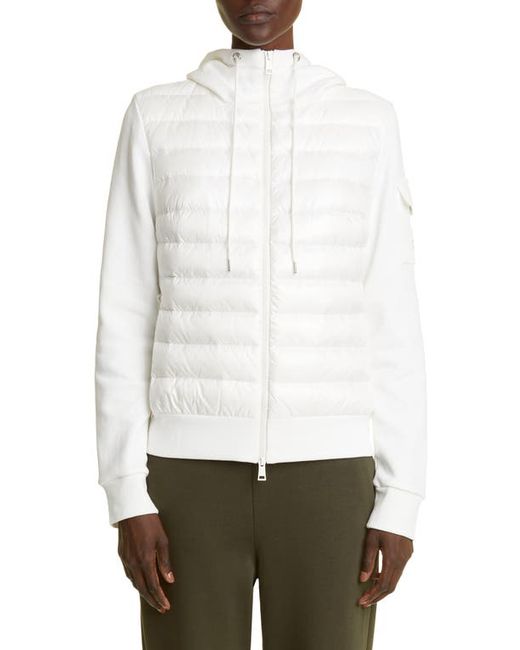 Moncler Hooded Mixed Media Puffer Jacket in at