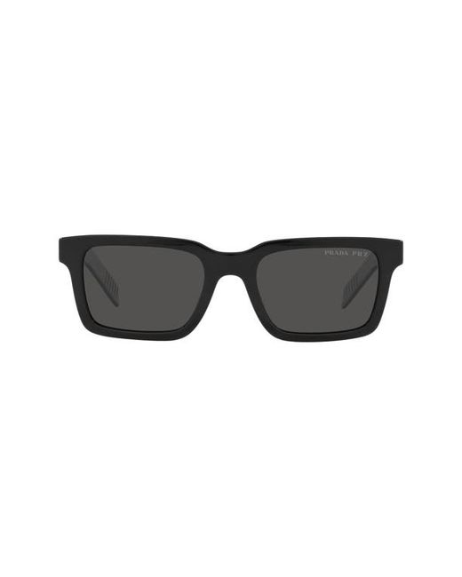 Prada 52mm Polarized Rectangle Sunglasses in at